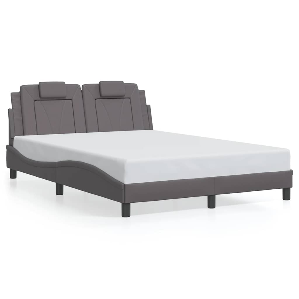 Giroletto Viana senza Materasso Grigio 140x200 cm in Similpelle