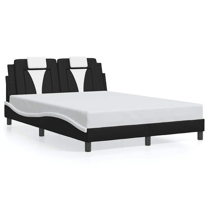 Giroletto Viana senza Materasso Nero e Bianco 140x200 cm in Similpelle