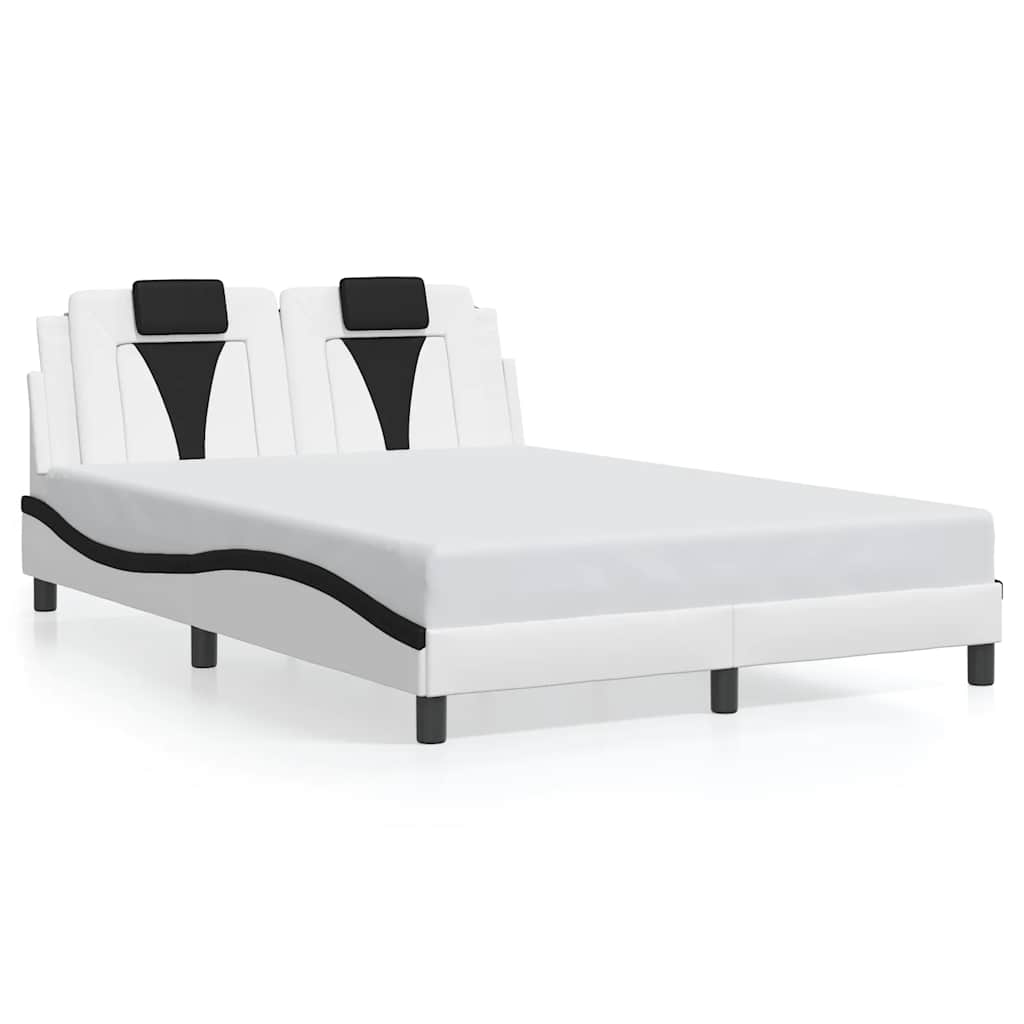 Giroletto Viana senza Materasso Nero e Bianco 140x200 cm in Similpelle