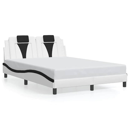 Giroletto Viana senza Materasso Nero e Bianco 140x200 cm in Similpelle