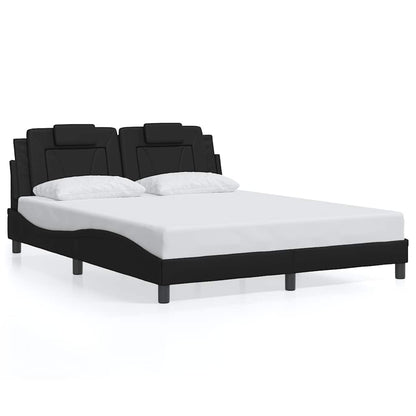 Giroletto Viana senza Materasso Nero 160x200 cm in Similpelle