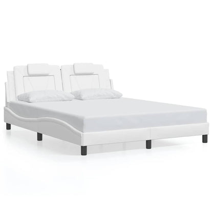 Giroletto Viana senza Materasso Bianco 160x200 cm in Similpelle