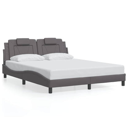 Giroletto Viana senza Materasso Grigio 160x200 cm in Similpelle