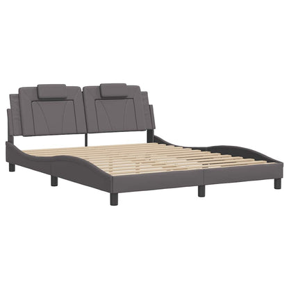 Giroletto Viana senza Materasso Grigio 160x200 cm in Similpelle