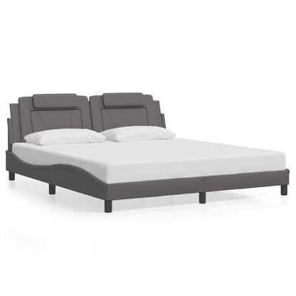 Giroletto Viana senza Materasso Grigio 180x200 cm in Similpelle