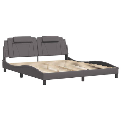 Giroletto Viana senza Materasso Grigio 180x200 cm in Similpelle
