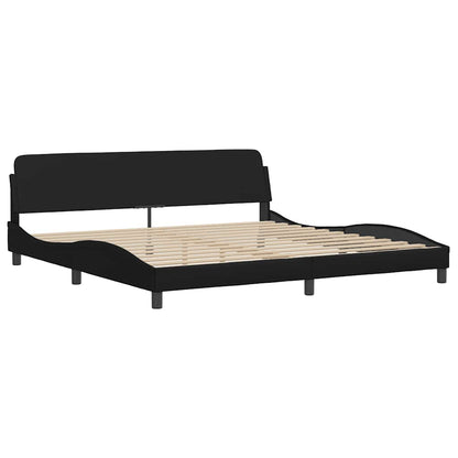 Giroletto Viana senza Materasso Nero 200x200 cm in Similpelle
