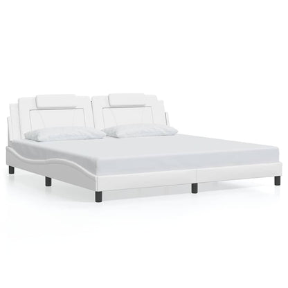 Giroletto Viana senza Materasso Bianco 200x200 cm in Similpelle