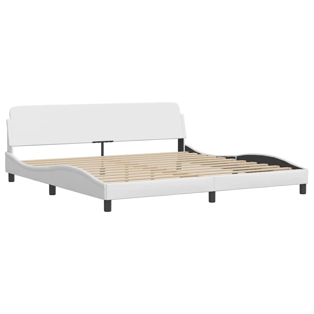 Giroletto Viana senza Materasso Bianco 200x200 cm in Similpelle