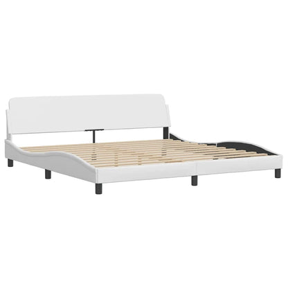 Giroletto Viana senza Materasso Bianco 200x200 cm in Similpelle