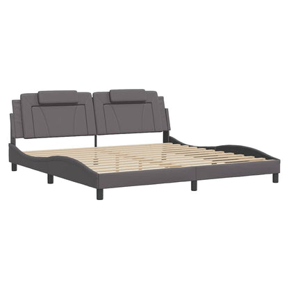 Giroletto Viana senza Materasso Grigio 200x200 cm in Similpelle