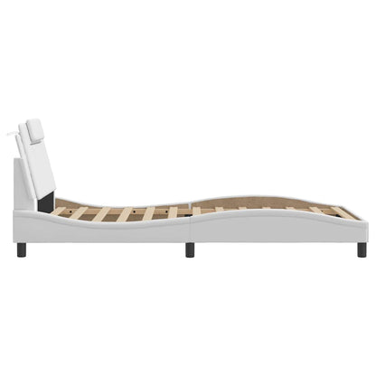 Giroletto Viana senza Materasso Bianco 100x203 cm in Similpelle