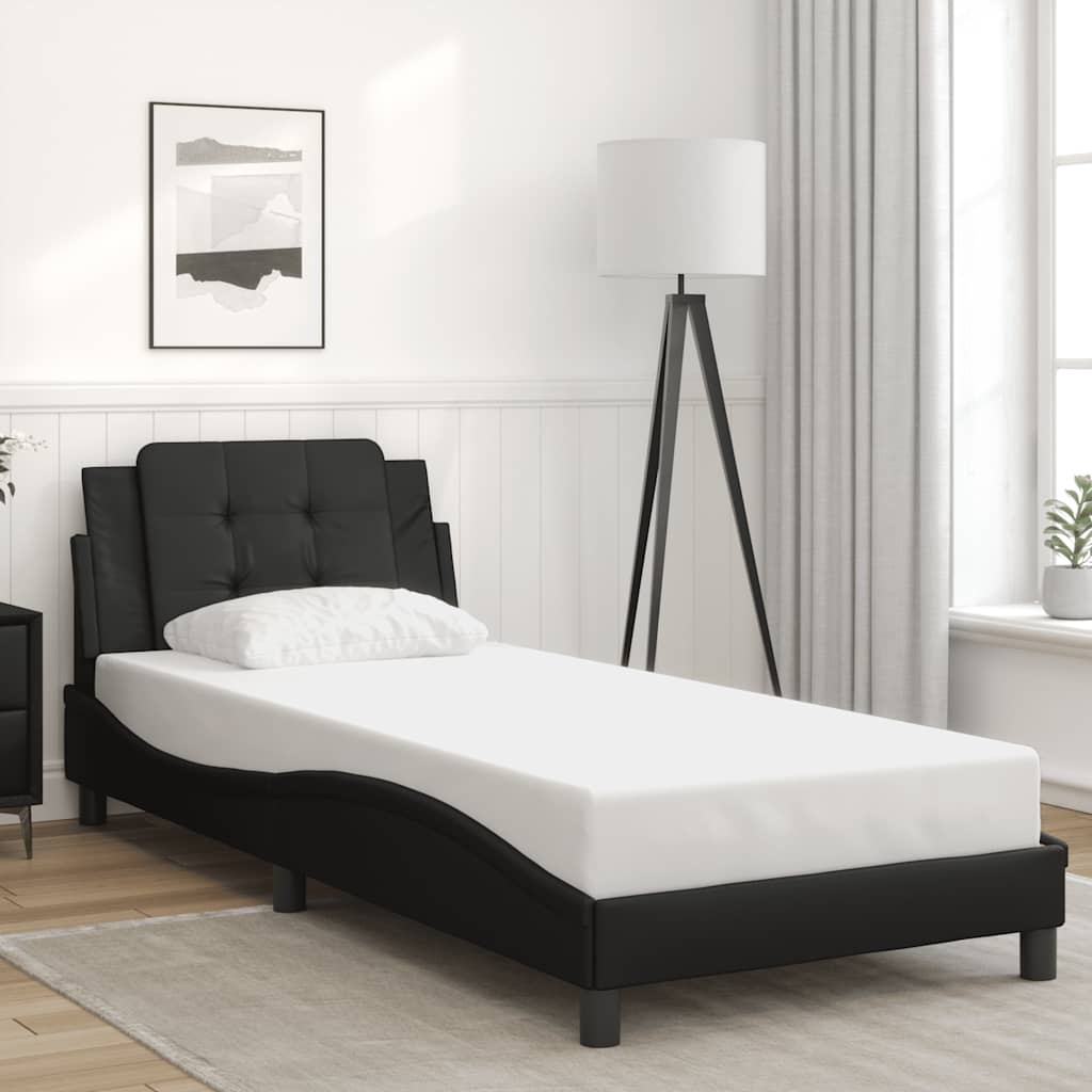 Giroletto senza Materasso Zadar Nero 80x200 cm in Similpelle