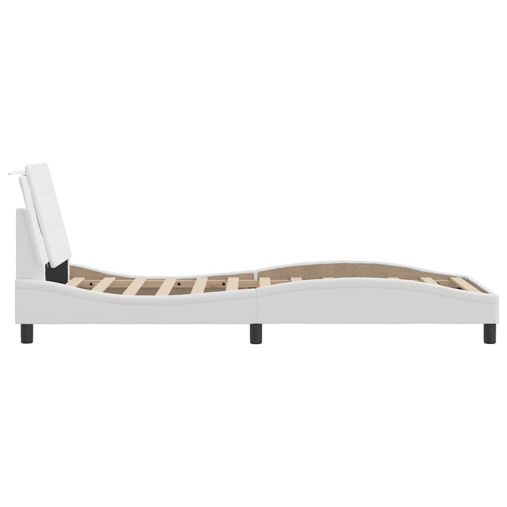 Giroletto senza Materasso Zadar Bianco 80x200 cm in Similpelle