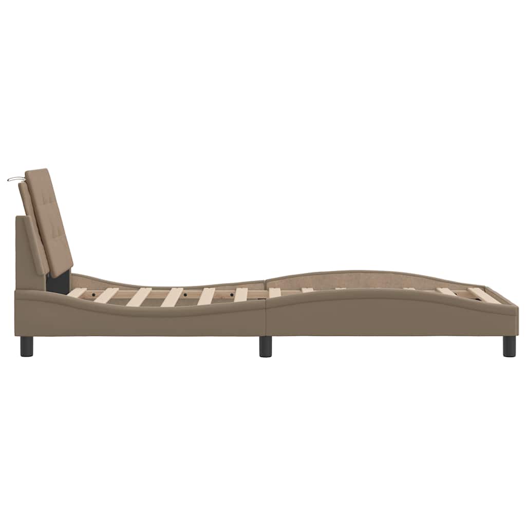 Giroletto senza Materasso Zadar Cappuccino 80x200 cm in Similpelle