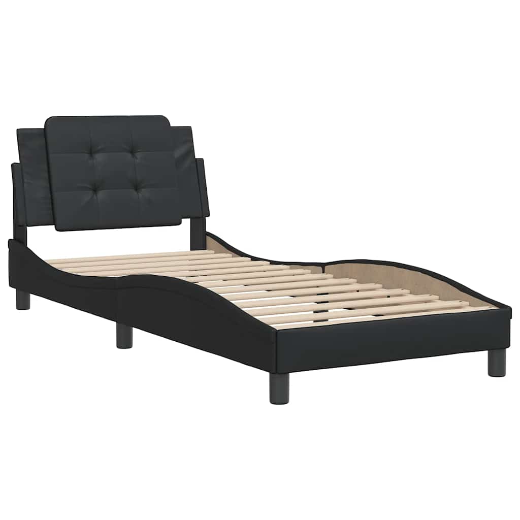 Giroletto senza Materasso Zadar Nero 90x190 cm in Similpelle