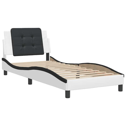 Giroletto senza Materasso Zadar Nero e Bianco 90x190 cm in Similpelle