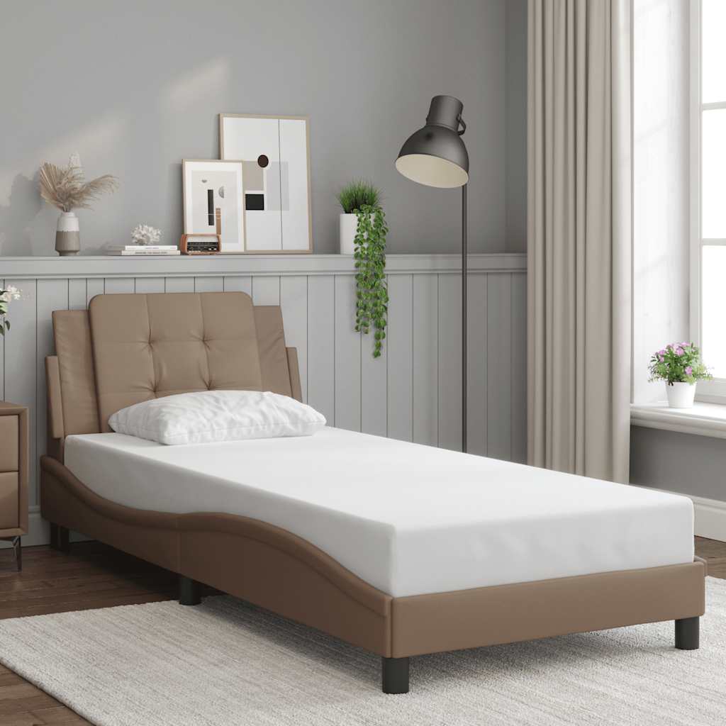 Giroletto senza Materasso Zadar Cappuccino 90x200 cm in Similpelle
