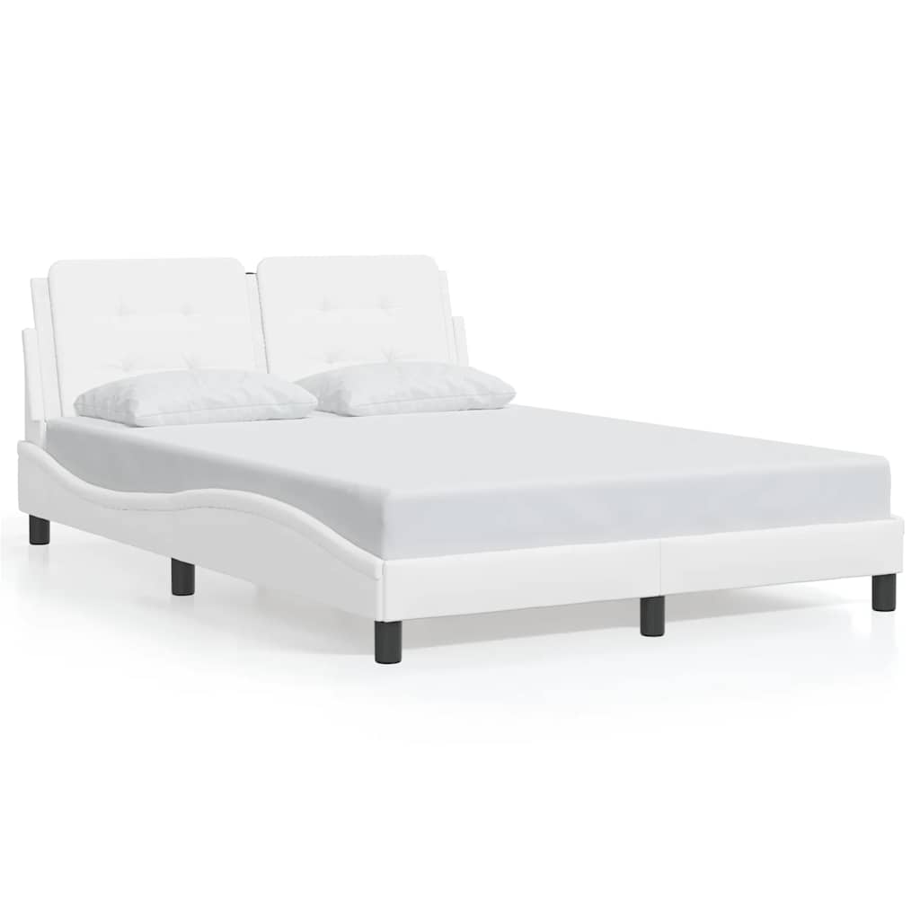Giroletto senza Materasso Zadar Bianco 140x190 cm in Similpelle