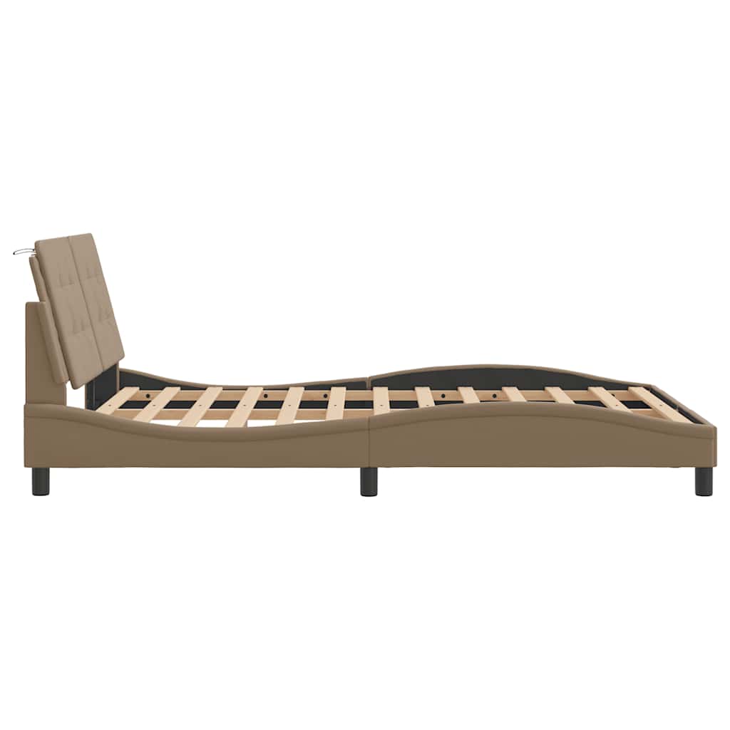 Giroletto senza Materasso Zadar Cappuccino 140x190 cm in Similpelle