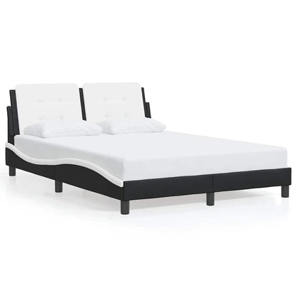 Giroletto senza Materasso Zadar Nero e Bianco 140x190 cm in Similpelle