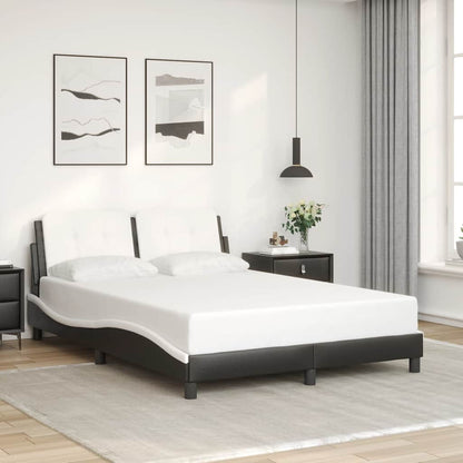 Giroletto senza Materasso Zadar Nero e Bianco 140x190 cm in Similpelle