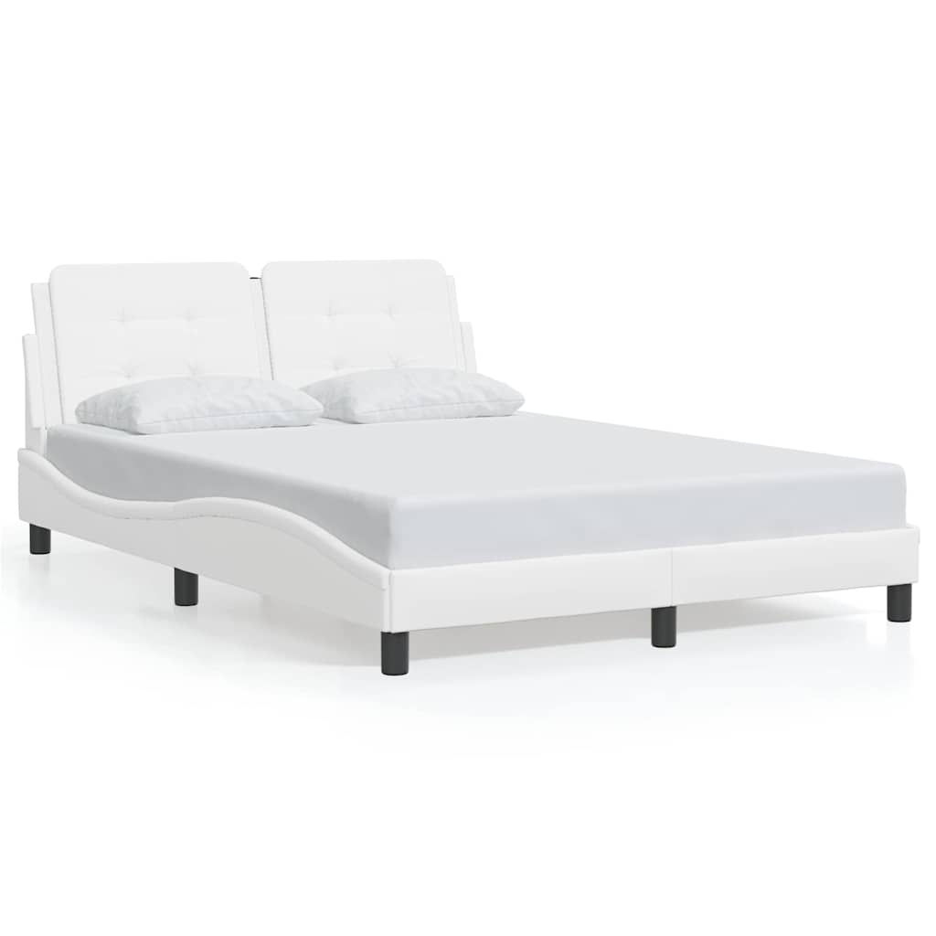 Giroletto senza Materasso Zadar Bianco 140x200 cm in Similpelle