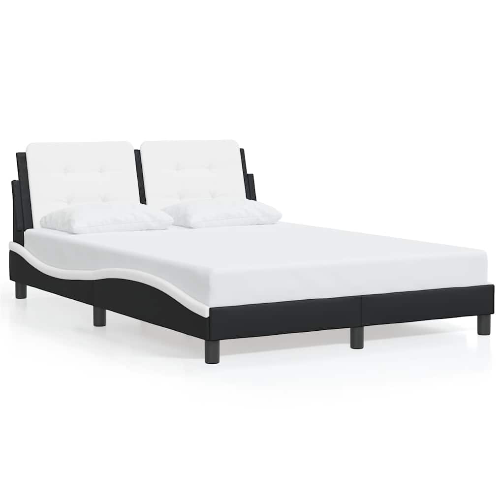 Giroletto senza Materasso Zadar Nero e Bianco 140x200 cm in Similpelle