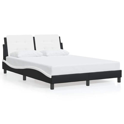Giroletto senza Materasso Zadar Nero e Bianco 140x200 cm in Similpelle