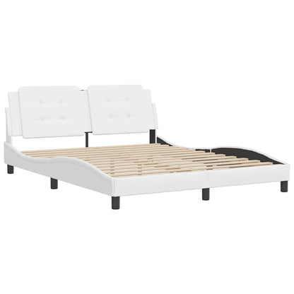 Giroletto senza Materasso Zadar Bianco 160x200 cm in Similpelle