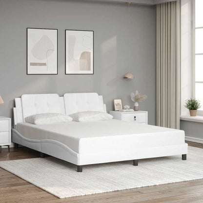 Giroletto senza Materasso Zadar Bianco 160x200 cm in Similpelle