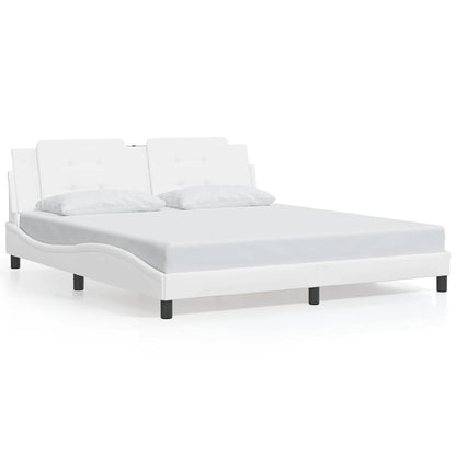 Giroletto senza Materasso Zadar Bianco 180x200 cm in Similpelle