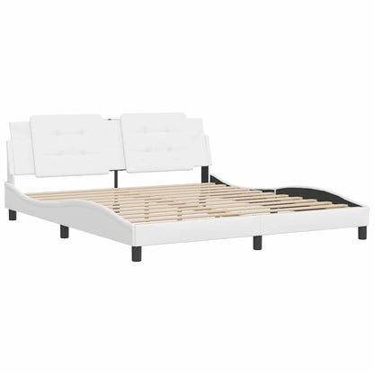Giroletto senza Materasso Zadar Bianco 180x200 cm in Similpelle