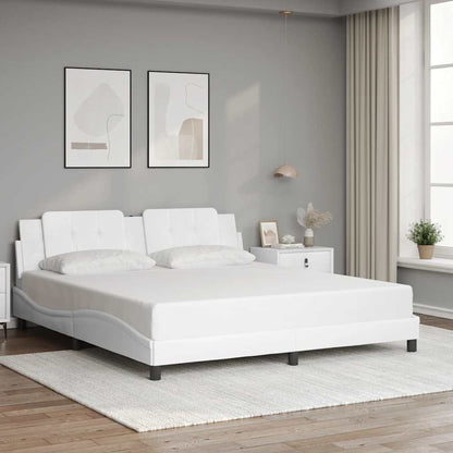 Giroletto senza Materasso Zadar Bianco 180x200 cm in Similpelle