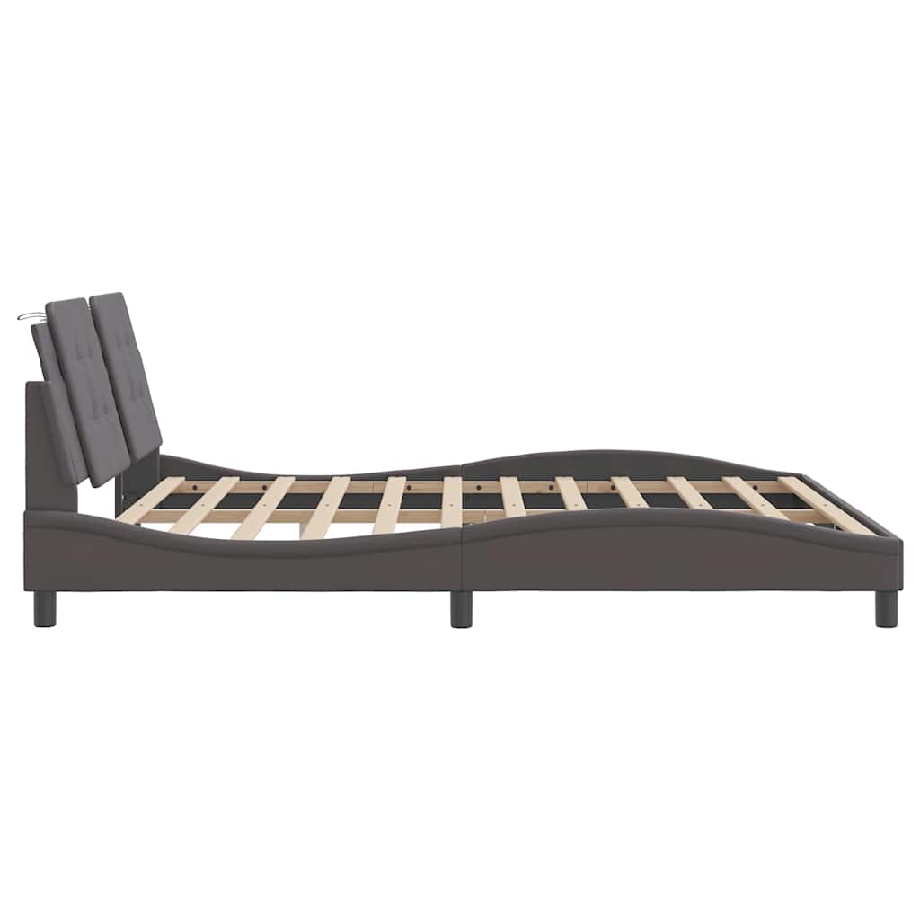 Giroletto senza Materasso Zadar Grigio 180x200 cm in Similpelle