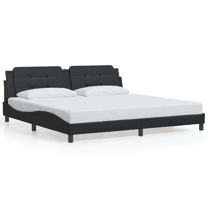 Giroletto senza Materasso Zadar Nero 200x200 cm in Similpelle