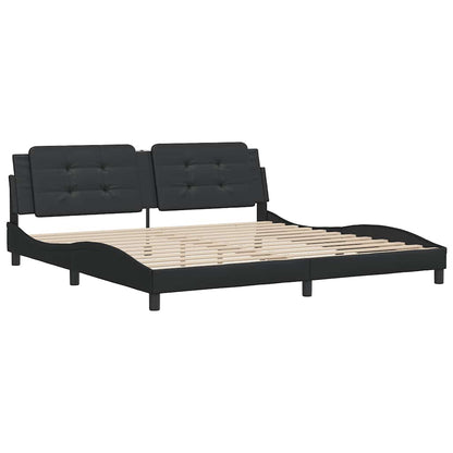 Giroletto senza Materasso Zadar Nero 200x200 cm in Similpelle