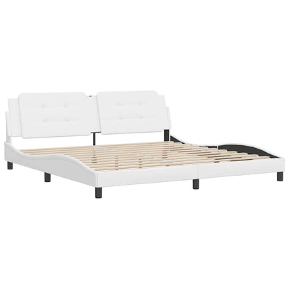 Giroletto senza Materasso Zadar Bianco 200x200 cm in Similpelle