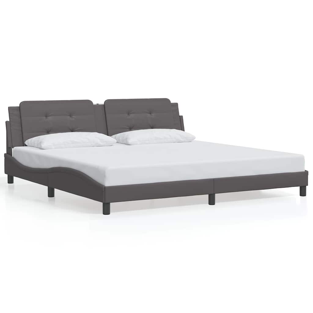 Giroletto senza Materasso Zadar Grigio 200x200 cm in Similpelle