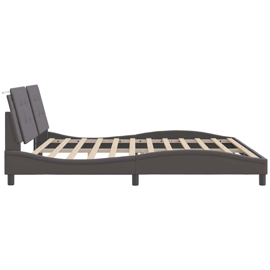 Giroletto senza Materasso Zadar Grigio 200x200 cm in Similpelle