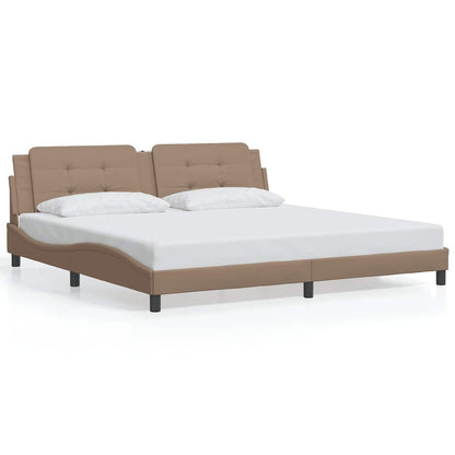 Giroletto senza Materasso Zadar Cappuccino 200x200 cm in Similpelle