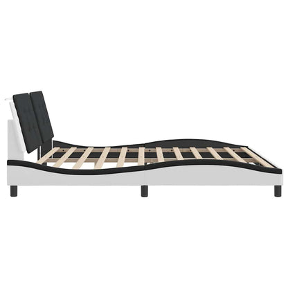 Giroletto senza Materasso Zadar Bianco e Nero 200x200 cm in Similpelle