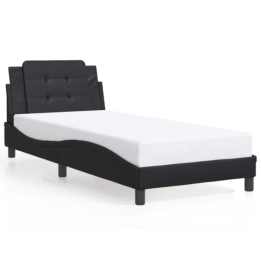 Giroletto senza Materasso Zadar Nero 100x203 cm in Similpelle