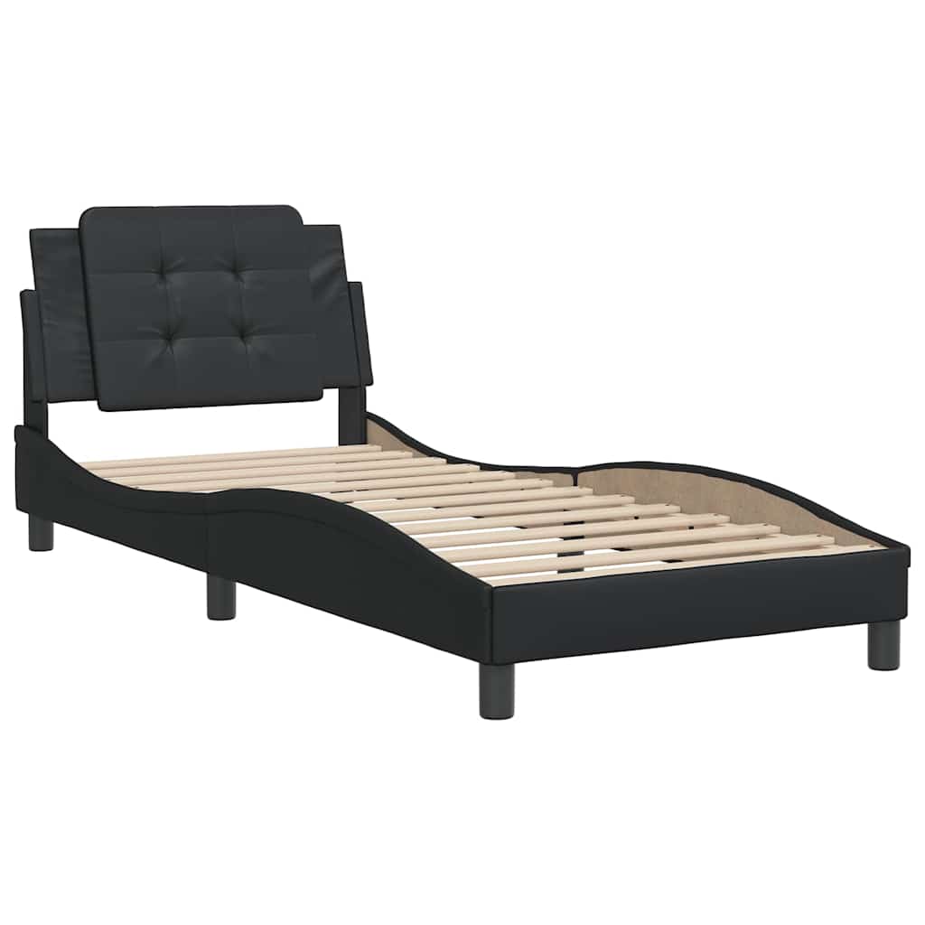 Giroletto senza Materasso Zadar Nero 100x203 cm in Similpelle