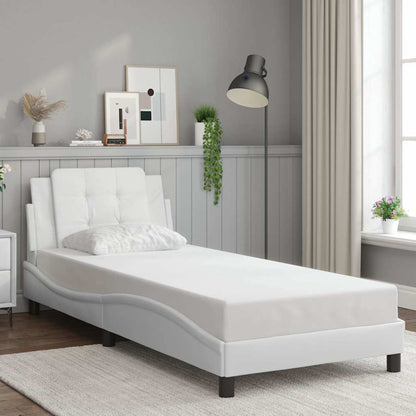 Giroletto senza Materasso Zadar Bianco 100x203 cm in Similpelle
