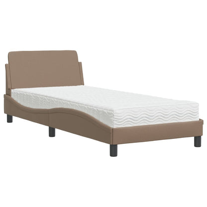 Letto con Materasso Dover Cappuccino 80x200 cm Similpelle