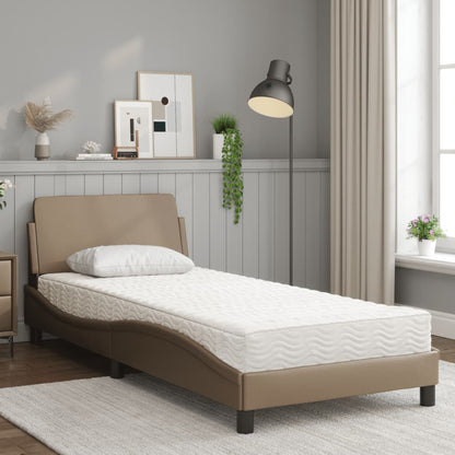 Letto con Materasso Dover Cappuccino 80x200 cm Similpelle