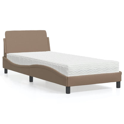 Letto con Materasso Dover Cappuccino 80x200 cm Similpelle