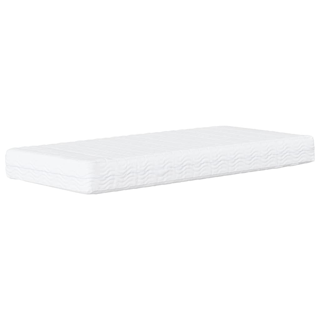 Letto con Materasso Dover Nero e Bianco 80x200 cm in Similpelle