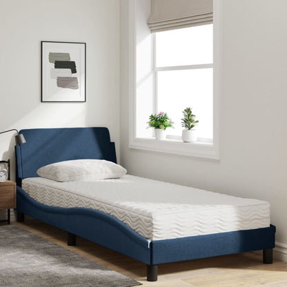 Letto con Materasso Dover Blu 90x190 cm in Tessuto